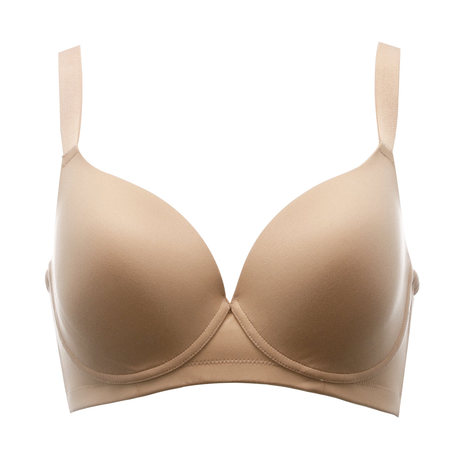 CADY HIGH COVERAGE T-SHIRT BRA - BLACK/BROWN
