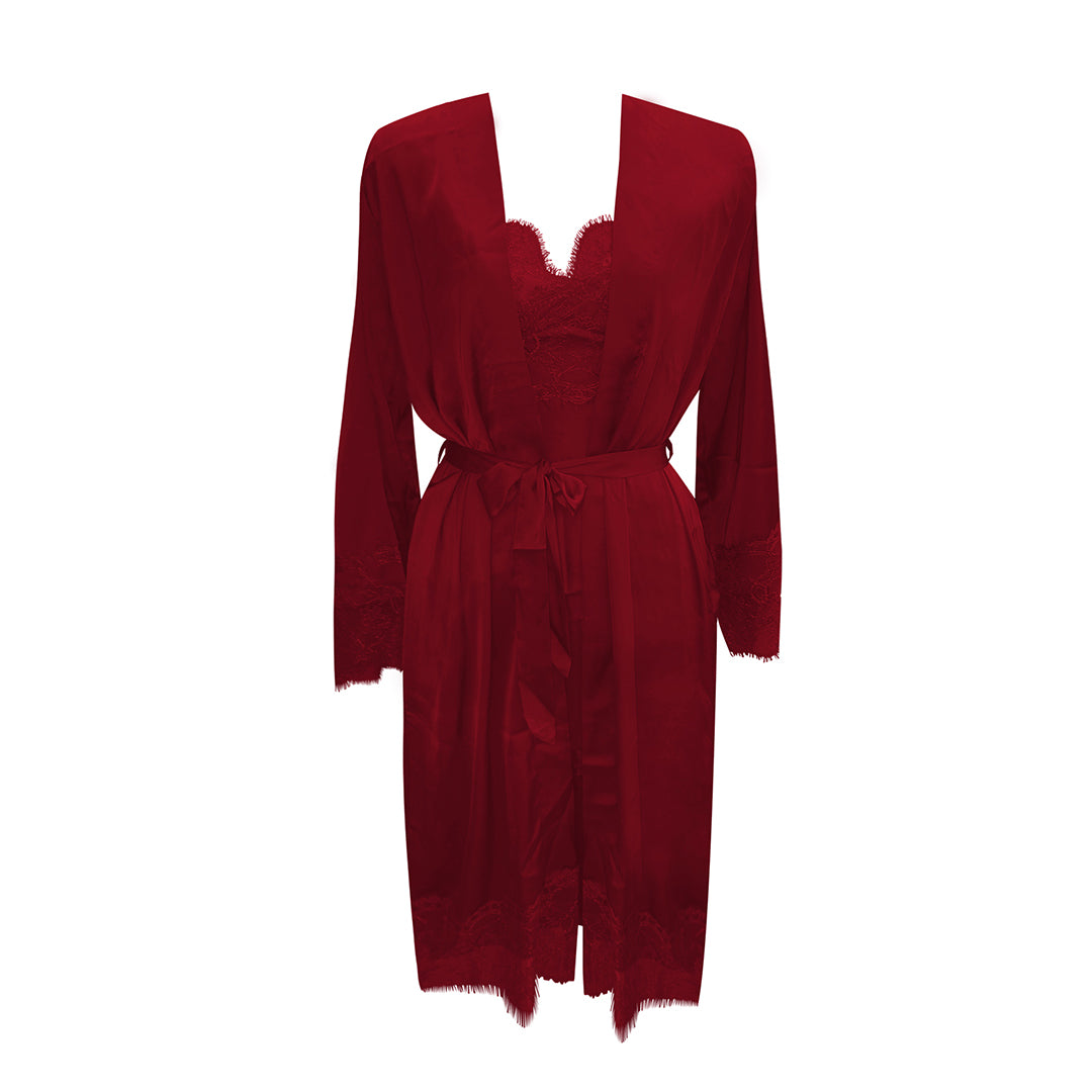 ZINNIA SATIN LOUNGEWEAR SET