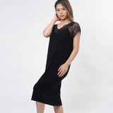 LACE TRIM SLIP ON NIGHT DRESS