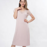 LACE TRIM SLIP ON NIGHT DRESS