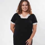 LACE TRIM SLIP ON NIGHT DRESS