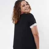 LACE TRIM SLIP ON NIGHT DRESS