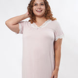 LACE TRIM SLIP ON NIGHT DRESS