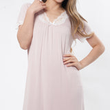 LACE TRIM SLIP ON NIGHT DRESS