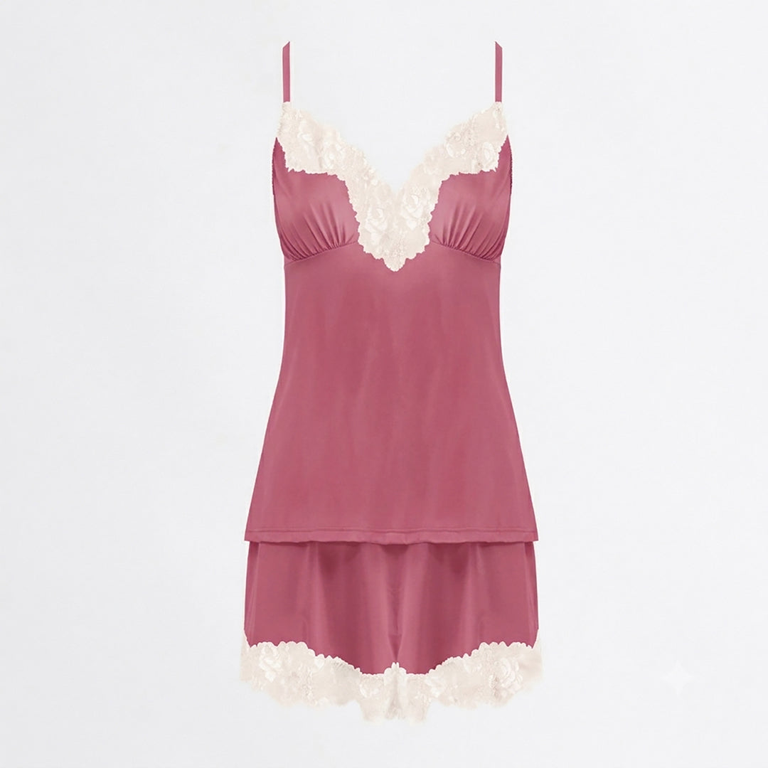 TATIANA LACE SATIN CAMISOLE SET
