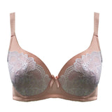 ivory lace overlay demi bra