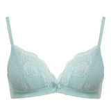 jadzia contrast lace strappy wireless bra