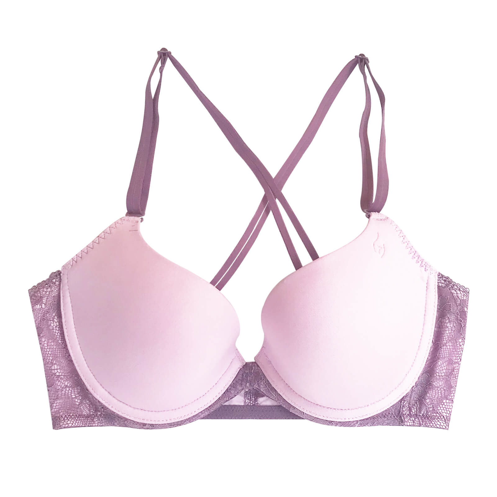 maddie front clasp crossback padded bra