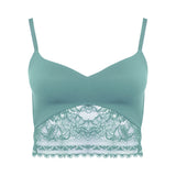 deja soft wireless scoop bralette with lace band