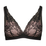 delina wireless deep plunge lace bralette
