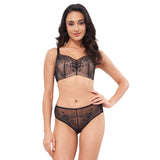 CONNIE CONCENTRIC LACE DEEP PLUNGE PUSH UP BRA