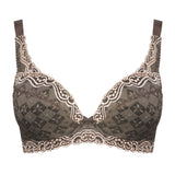 dani lace embroidered demi cup bra