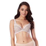 dani lace embroidered demi cup bra