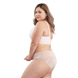 dejana curves lace paneled demi bra - plus