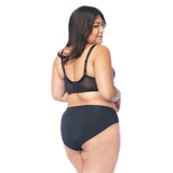 dia curves floral rippled and scalloped trimmed demi bra