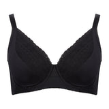 dia curves floral rippled and scalloped trimmed demi bra