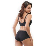 divani curves floral lace paneled demi bra - plus