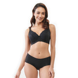 divana curves floral lace paneled demi bra - plus