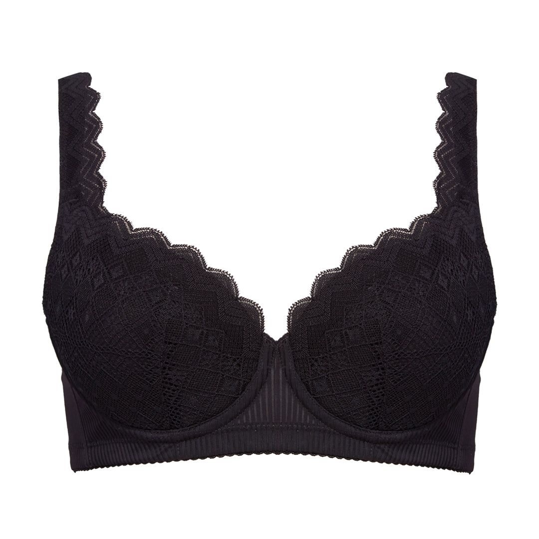 RYSA GEOMETRIC LACE CONTOURING BRA