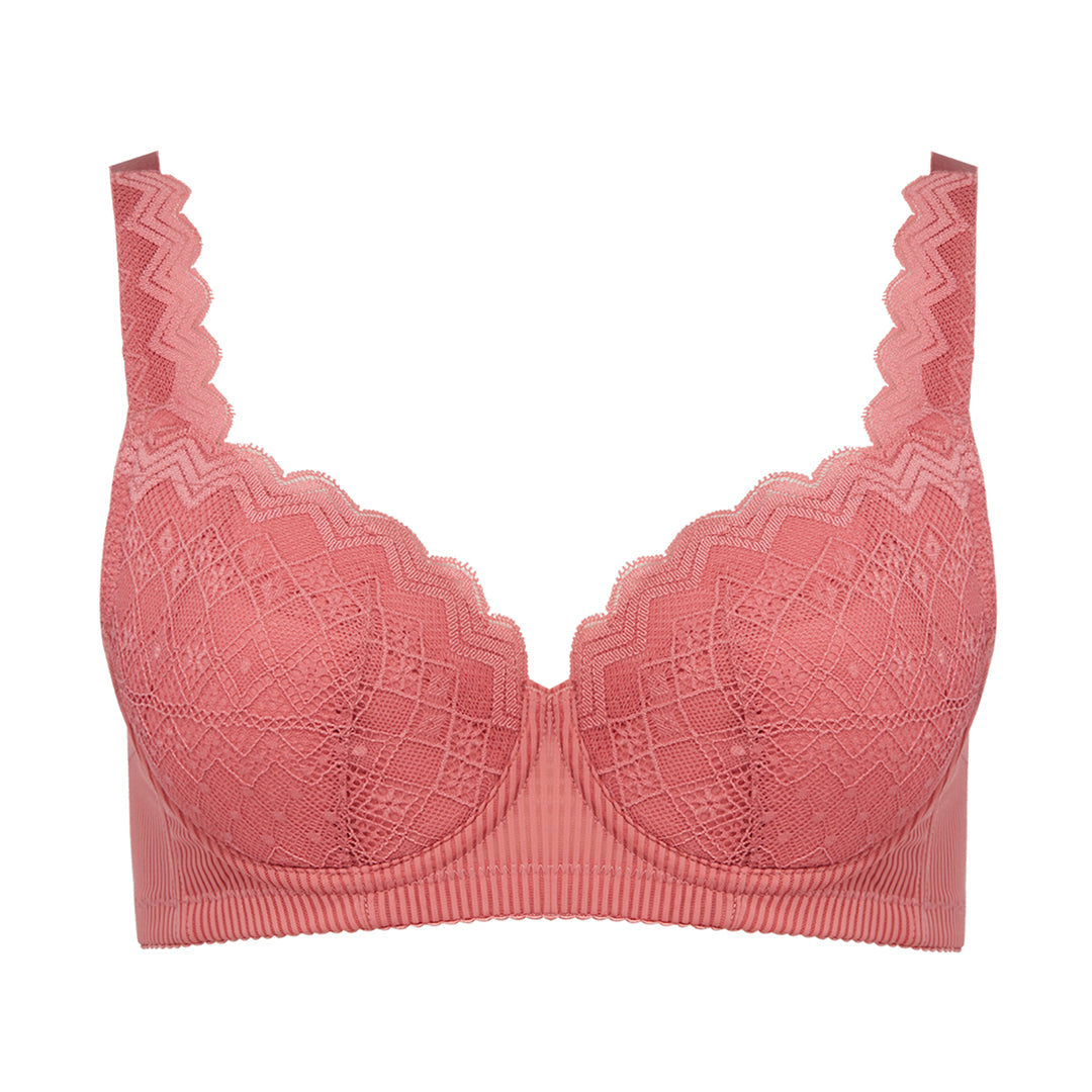 RYSA GEOMETRIC LACE CONTOURING BRA