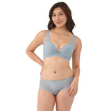 VERA FLORAL LACEY DEMI CUP BRA