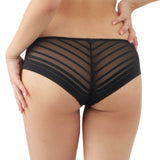 stripe mesh bikini panty