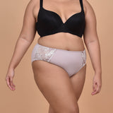 floral lace trimmed boyleg panty plus