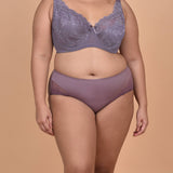 drop v lace trimmed boyleg panty plus