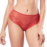 darlene v-lace trimmed mid waist boyleg panty