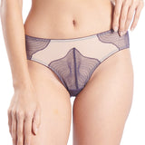 clara concentric lace paneled boyleg panty