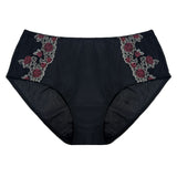 bristal plus size embroidered floral lace hip hugger boyshort panty