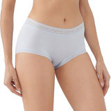 midwaist lace trimmed boyleg panty