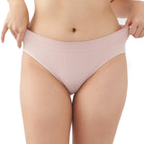 knitted striped mid waist panty (pack of 2)