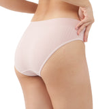 knitted striped mid waist panty (pack of 2)