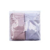 knitted striped mid waist panty (pack of 2)
