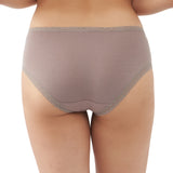 lace trimmed mid waist panty (pack of 2)