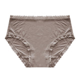 lace trimmed mid waist panty (pack of 2)