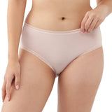 lace trimmed mid waist panty (pack of 2)