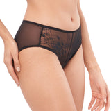connie concentric lace paneled boyleg panty