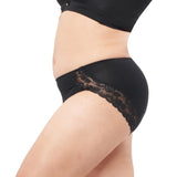 delicate peek lace cotton panty