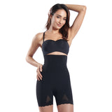 full coverage high waist semi sheer girdle