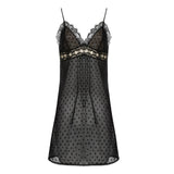 ivy polkadot print sheer slips