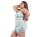 VALERIE FLORAL LACE DEEP PLUNGE PAJAMA SET