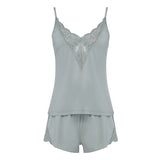 VALERIE FLORAL LACE DEEP PLUNGE PAJAMA SET