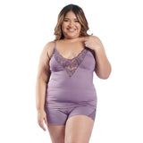 VALERIE FLORAL LACE DEEP PLUNGE PAJAMA SET