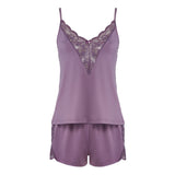 VALERIE FLORAL LACE DEEP PLUNGE PAJAMA SET