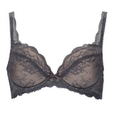 ariba sensual lace bra - grey