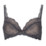 ariba sensual lace bra - grey
