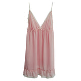 chiffon ruffled babydoll slip