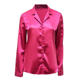 satin button down pajama top